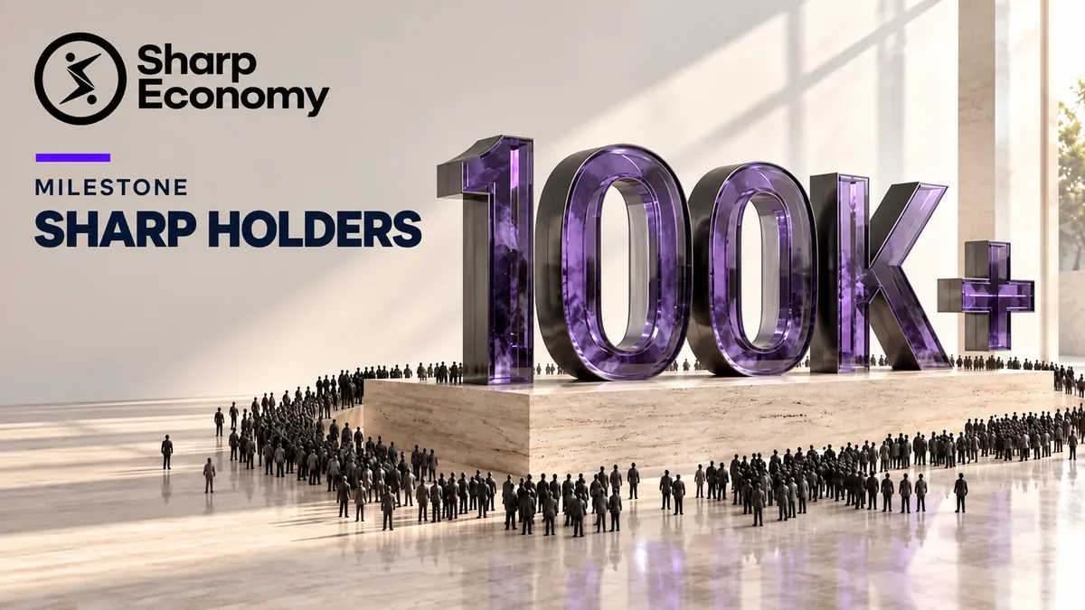Illustration for “SHARP Token Hits 100K Holders, Accelerating Ecosystem Growth”