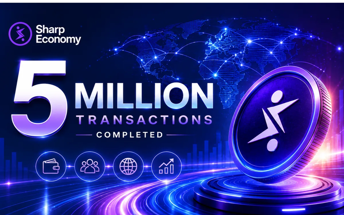 Illustration for “Sharp Economy Completes 5 Million Transactions”