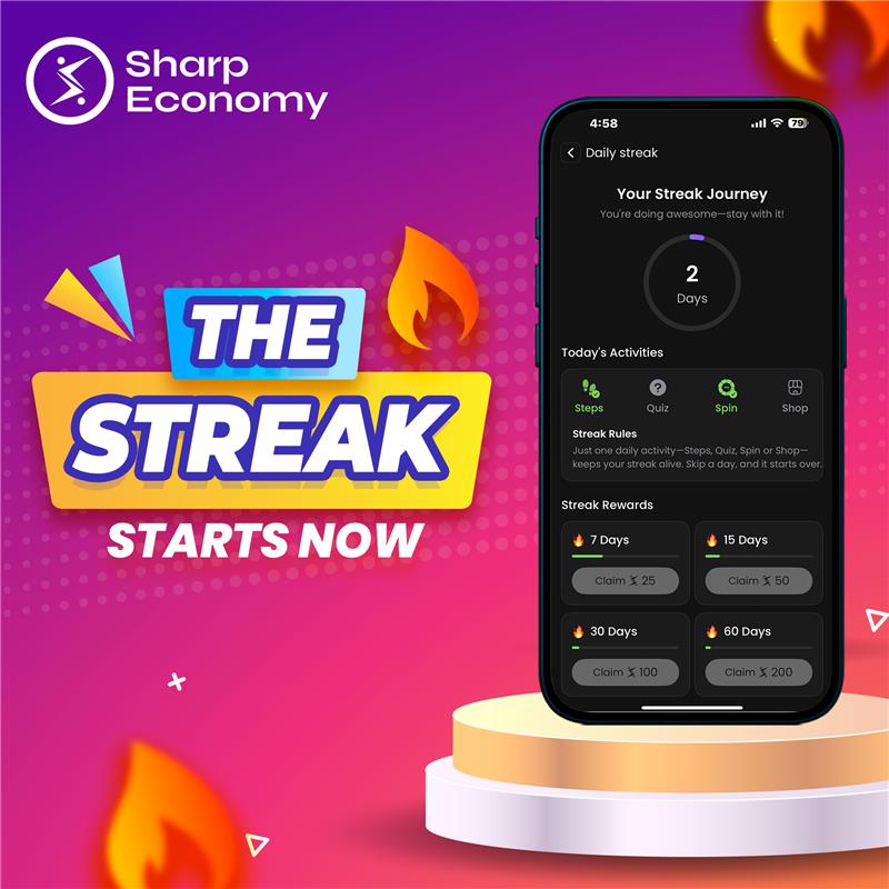Sharp economy streaklive